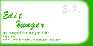 edit hunger business card